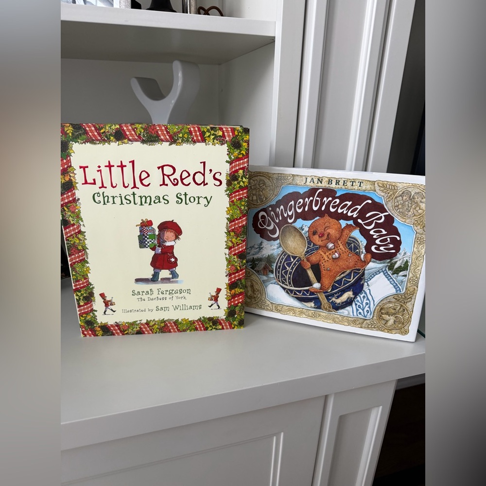 Vintage Childrens Books Hardcover Gingerbread Baby & Little Reds Christmas Story